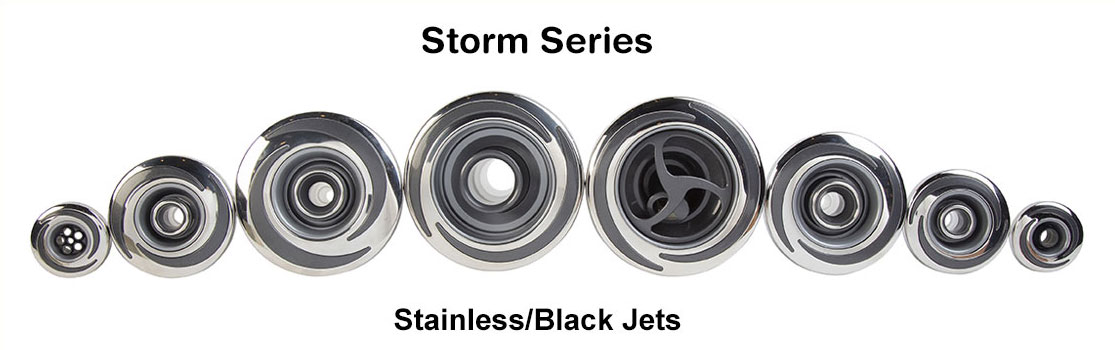 Stainless Black Tub Spa Jets